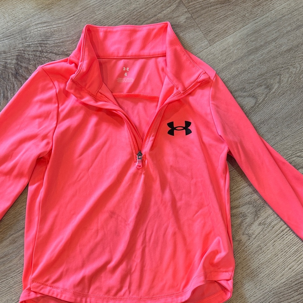 Under Armour Neon Pink Half-Zip Top